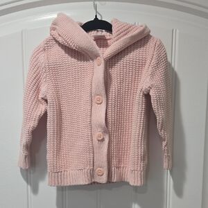 Knitted Cardigan With Hoodie